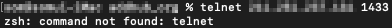 zsh: command not found: telnet