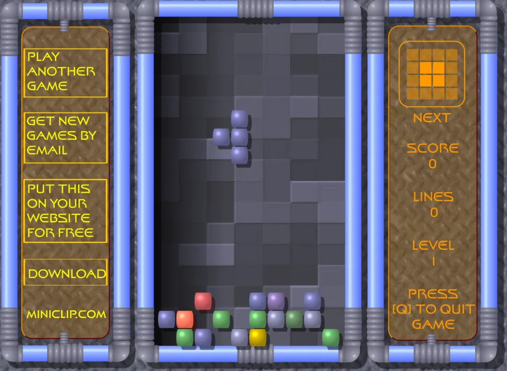 Miniclip Tetris Playing