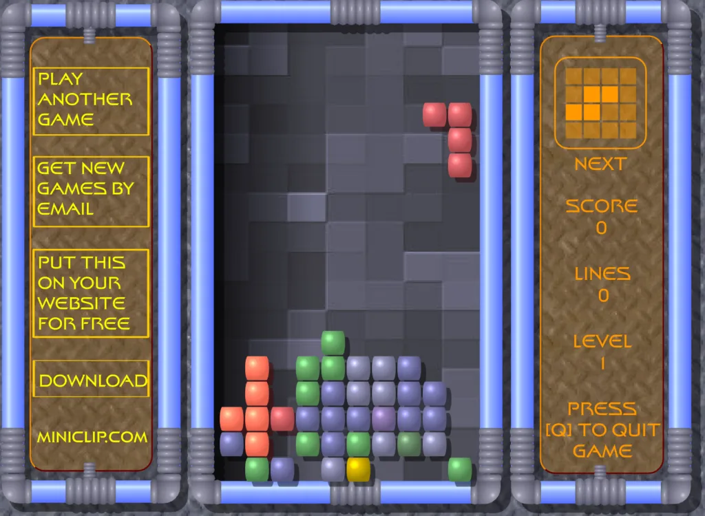Miniclip Tetris Playing