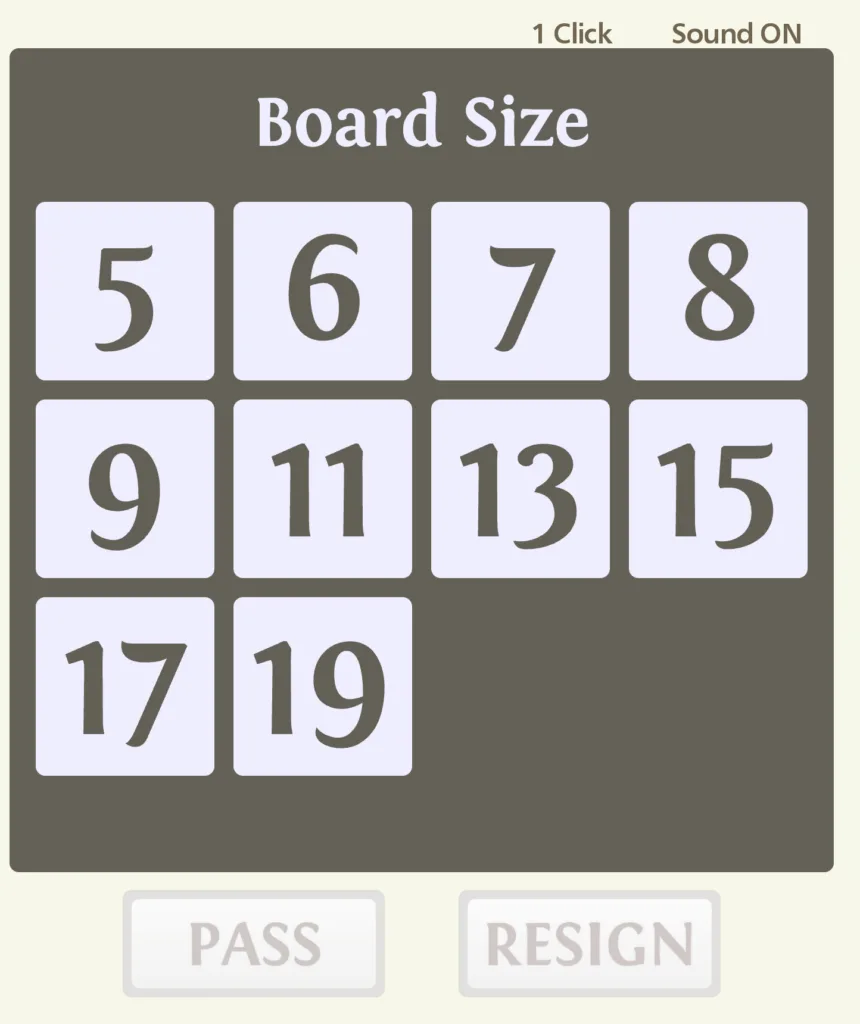 Cosumi 무료 바둑 게임하기 - Board Size